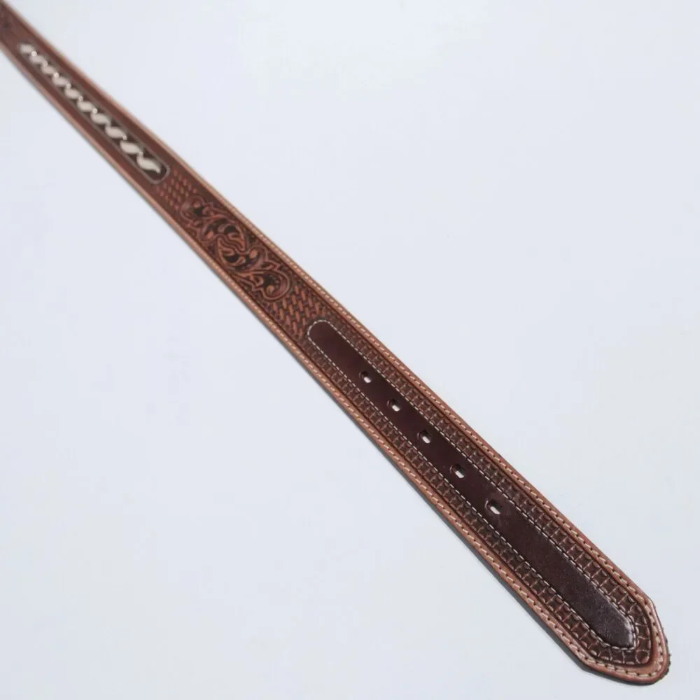 NWT Tony Lama Made in USA Brown Leather Western Belt Men Size 36 (44